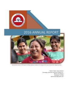 PSYDEH Non Profit NGO for Women in Mexico Annual Report 2016 English v001 compressor