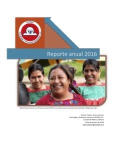 PSYDEH Non Profit NGO for Women in Mexico Annual Report 2016 Spanish v001 compressor