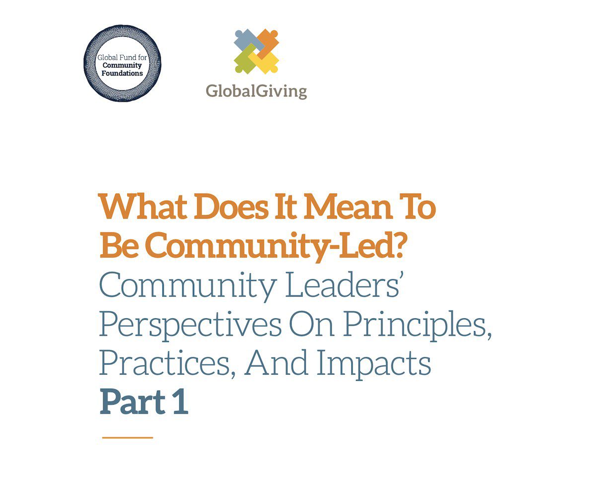 globalgiving what does it mean to be community-led